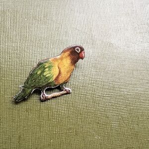 Vintage Colorful Parrot Bird Pin Brooch